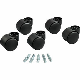Master Caster Deluxe Futura Hooded Carpet Casters, Matte Black, 5 / Set, MAS23618