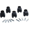 Master Caster Deluxe Futura Hooded Carpet Casters, Matte Black, 5 / Set, MAS23618