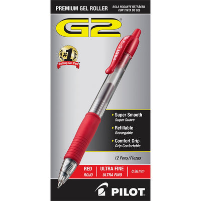 Pilot G2 Premium Gel Ink Retractable Pens, 1 Dozen, PIL31279