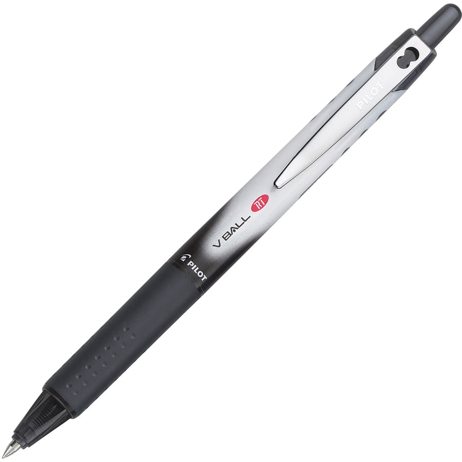 VBall RT Retractable Rolling Ball Pens, Black, Airplane Safe, 12 / Box, PIL26106