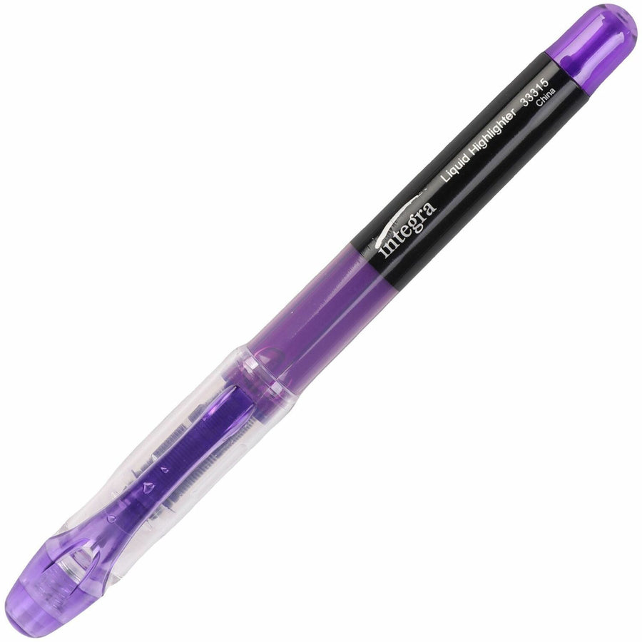 Integra Liquid Highlighters, Purple, Visible Ink Supply, 1 Dozen, ITA33315