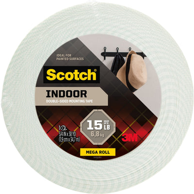 3M Scotch Double-Coated Foam Mounting Tape, White, 1 Roll, MMM110MR