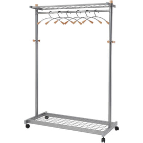 Alba 2-shelf Mobile Chrome Coat Rack, ABAPMLUX6