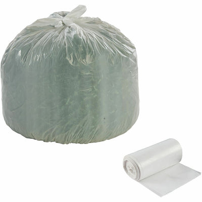 STOUT industrial and commercial grade Controlled Life-Cycle Plastic Trash Bags, White, 1 Carton, STOG2430W70