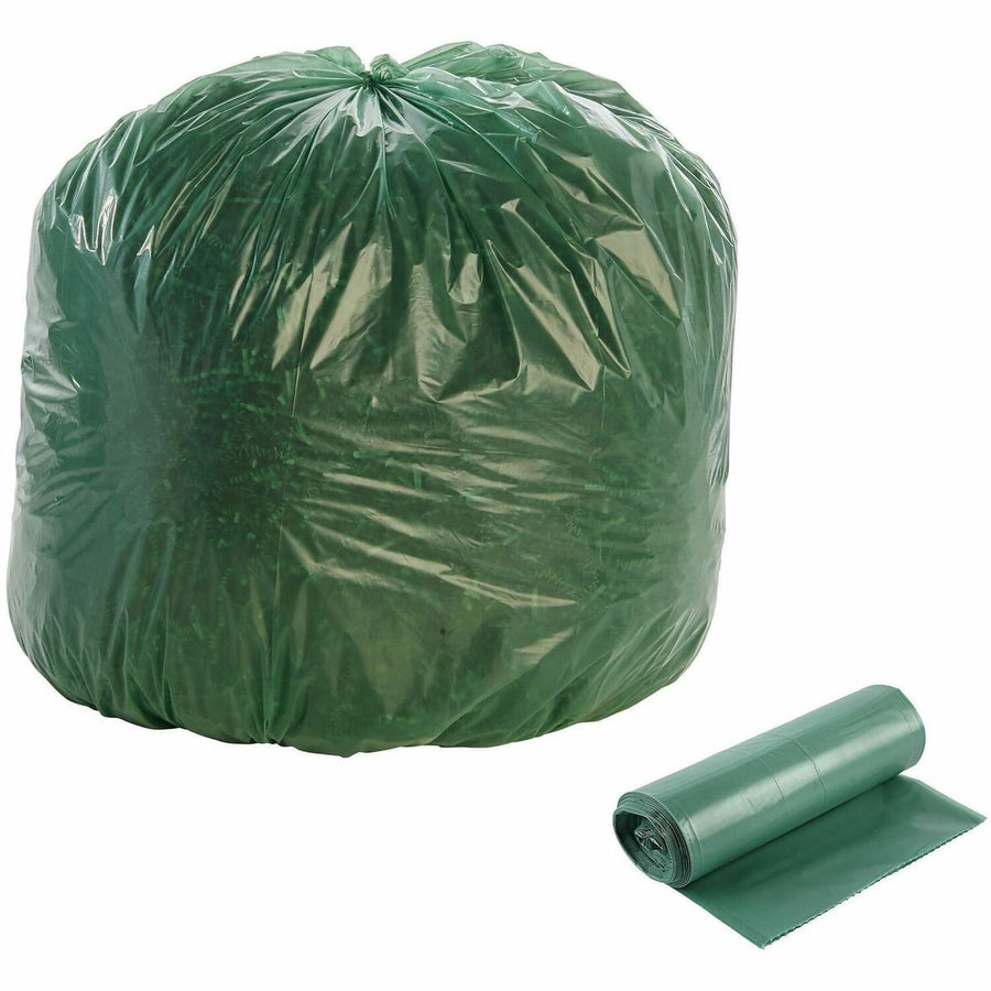 Stout Controlled Life-Cycle Plastic Trash Bags, Green, 33 gal, Eco-friendly, 1 Carton, STOG3340E11