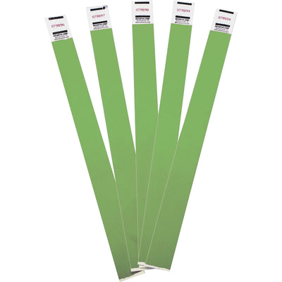Advantus Tyvek Wristbands, Green, 100 / Pack — view 1