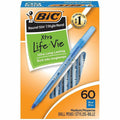 BIC Round Stic Ballpoint Pens, 60 / Box, BICGSM609-BE