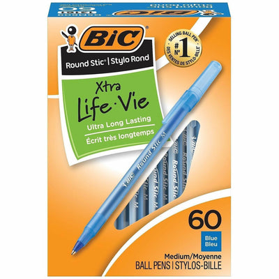 BIC Round Stic Ballpoint Pens, 60 / Box — view 1