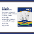Dixon Ticonderoga UCreate Medium Weight Sketch Pads, 9" x 12", 1 Pad, PAC4746