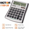 Victor 11003A Mini Desktop Calculator, Silver, VCT11003A