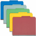 Smead SafeSHIELD 2/5 Tab Cut Letter Recycled Classification Folder, Yellow, 8 1/2" Width x 11" Length, 10 / Box, SMD14025