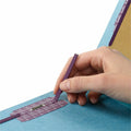 Smead SafeSHIELD 2/5 Tab Cut Letter Recycled Classification Folder, Yellow, 8 1/2" Width x 11" Length, 10 / Box, SMD14025