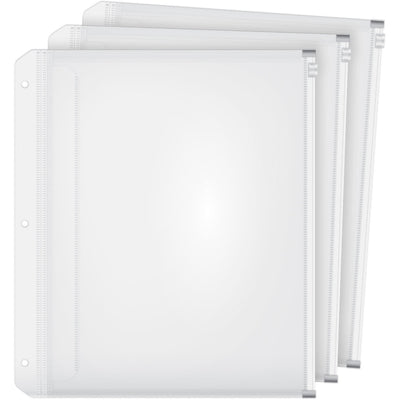 TOPS Cardinal HOLD IT Expanding Zipper Binder Pockets, Clear, 8 1/2" Width x 11" Length, 1 Pack, CRD14201