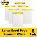 3M Post-it Self-Stick Easel Pad Value Pack, 25" x 30", 1 Carton, MMM559VAD6PK