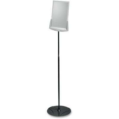 Durable Office Floor Model Sign Holder, Gray, DBL558957