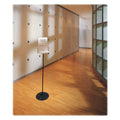 Durable Office Floor Model Sign Holder, Gray, DBL558957
