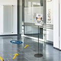 Durable Office Floor Model Sign Holder, Gray, DBL558957