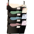 Officemate 21728 Grande Central Wall Filing System, 4 Pockets with Hangers, Black, 1 Pack, OIC21728