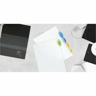 Avery Insertable Style Edge Plastic Dividers, 5 tabs, 1 set, Translucent, 5 / Set — view 1