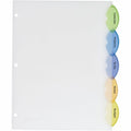 Avery Insertable Style Edge Plastic Dividers, 5 tabs, 1 set, Translucent, 5 / Set, AVE11200