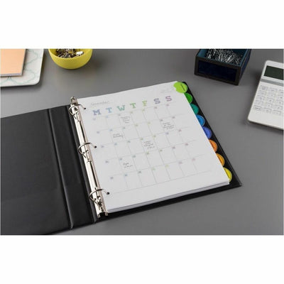 Avery Insertable Style Edge Plastic Dividers, 8 tabs, 1 set, Translucent, 8 / Set, AVE11201