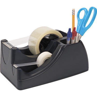 Officemate 96690 Deluxe Heavy Duty Two Roll Tape Dispenser, Black, OIC96690