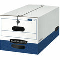 Fellowes Bankers Box Liberty File Storage Boxes, Blue, 4 / Carton, FEL0001103