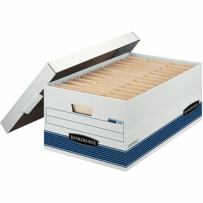 Fellowes Bankers Box STOR/FILE 702 Medium-duty Storage Box, Blue, 4 / Carton, FEL0070205