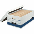 Fellowes Bankers Box STOR/FILE 702 Medium-duty Storage Box, Blue, 4 / Carton, FEL0070205