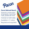 Dixon Ticonderoga Pacon Railroad Board, White, 100 / Carton, PAC5461