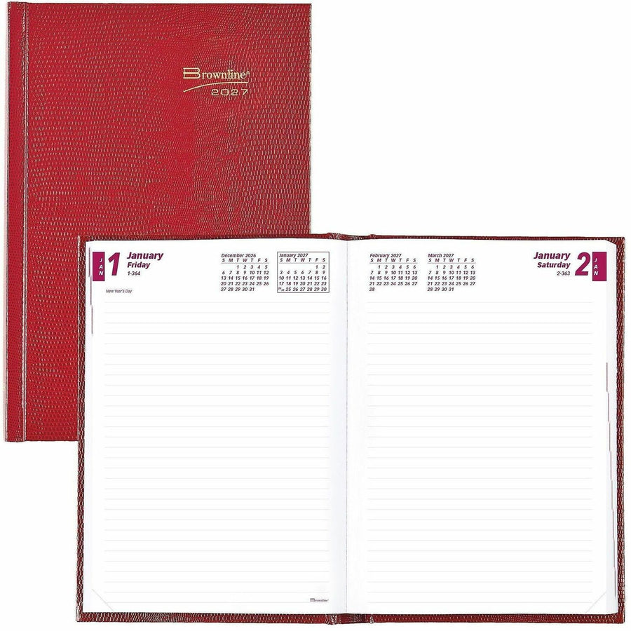 Dominion Blueline Brownline Daily Planner, 5 3/4", 5EA/PK 4PK/CT — view 1