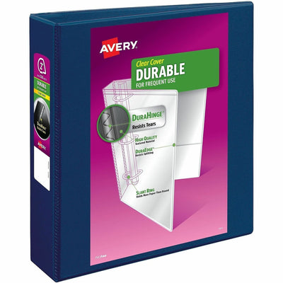 Avery Durable View Binders with Slant Rings, Navy Blue, 8 1/2" Width x 11" Length, AVE17034