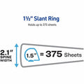 Avery Durable View 3 Ring Binder, Navy Blue, 8 1/2" Width x 11" Length, AVE17024