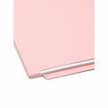 Smead Shelf-Master Straight Tab Cut Letter Recycled End Tab File Folder, Pink, 8 1/2" Width x 11" Length, 100 / Box, SMD25610