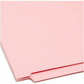 Smead Shelf-Master Straight Tab Cut Letter Recycled End Tab File Folder, Pink, 8 1/2" Width x 11" Length, 100 / Box, SMD25610