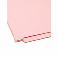 Smead Shelf-Master Straight Tab Cut Letter Recycled End Tab File Folder, Pink, 8 1/2" Width x 11" Length, 100 / Box, SMD25610