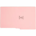 Smead Shelf-Master Straight Tab Cut Letter Recycled End Tab File Folder, Pink, 8 1/2" Width x 11" Length, 100 / Box, SMD25610