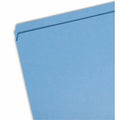 Smead Colored Straight Tab Cut Legal Recycled Top Tab File Folder, Blue, 8 1/2" Width x 14" Length, 100 / Box, SMD17010