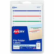 Avery® File Folder Labels, Assorted, 2/3" x 3-7/16" , 252 (5215), 1 Pack
