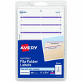 Avery File Folder Labels, White/Purple, 2/3" x 3-7/16", 252 (5204), AVE05204