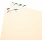 Avery® File Folder Labels, White/Green, 2/3" x 3-7/16" , 252 (5203), 1 Pack