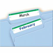 Avery® File Folder Labels, White/Green, 2/3" x 3-7/16" , 252 (5203), 1 Pack