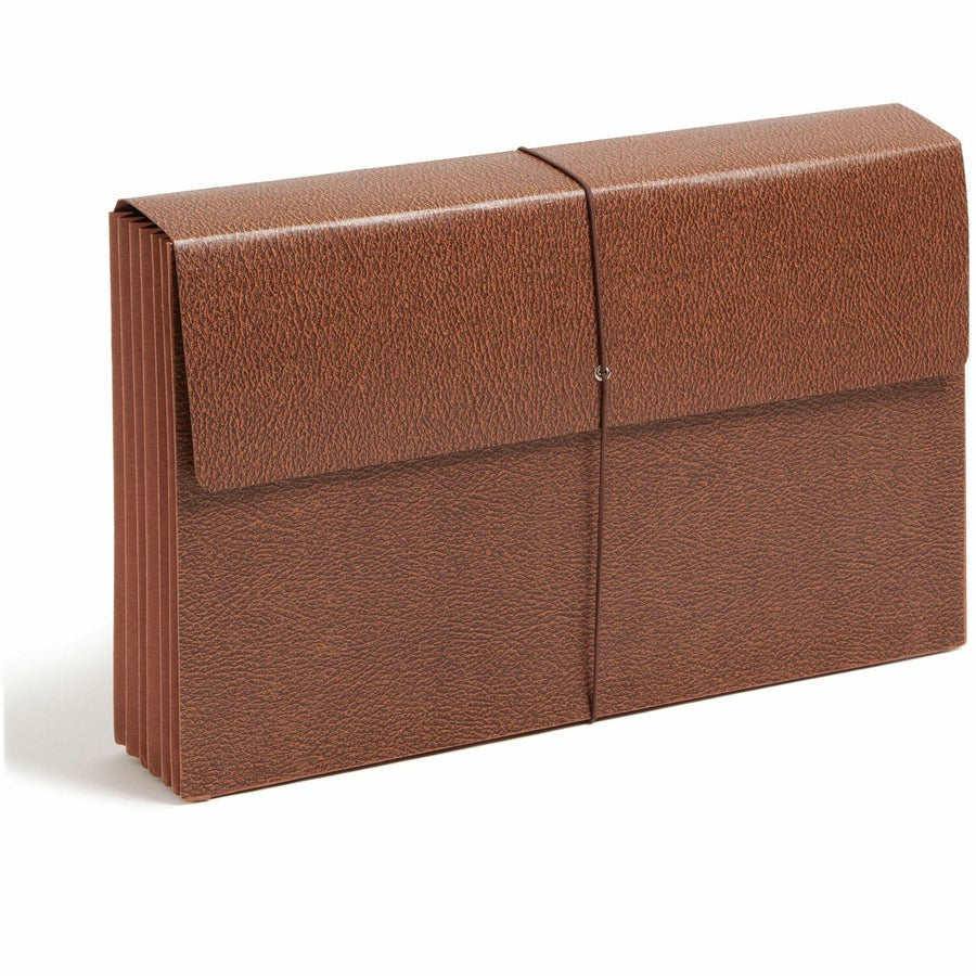 Smead Expanding Wallets with Flap and Cord Closure, 14.75" x 9.5", Redrope, 10 / Box, SMD72475