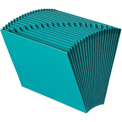 Smead Colored Letter Recycled Expanding File, Teal, 8 1/2" Width x 11" Length, SMD70717