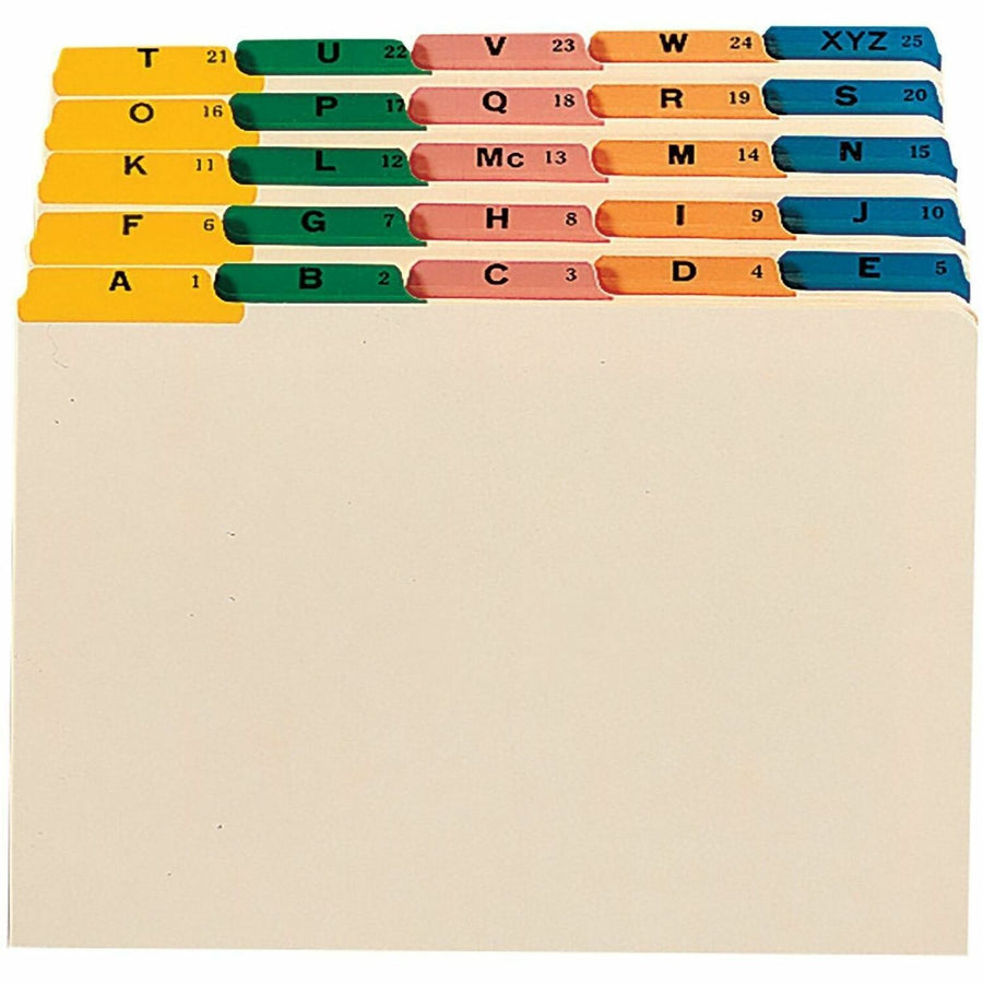 Smead Legal Filing Guides with Alphabetic Indexing, 8.50" Width x 14" Length, Green, Archival-safe, 25 / Set, SMD52180