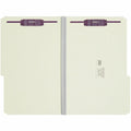 Smead 2/5 Tab Cut Legal Recycled Fastener Folder, Green, 8 1/2" Width x 14" Length, 25 / Box, SMD19920