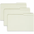 Smead 2/5 Tab Cut Legal Recycled Fastener Folder, Green, 8 1/2" Width x 14" Length, 25 / Box, SMD19920