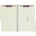 Smead 2/5 Tab Cut Legal Recycled Fastener Folder, Green, 8 1/2" Width x 14" Length, 25 / Box, SMD19920