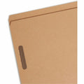 Smead Straight Tab Cut Letter Recycled Fastener Folder, Kraft, 8 1/2" Width x 11" Length, 50 / Box, SMD14813