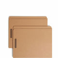Smead Straight Tab Cut Letter Recycled Fastener Folder, Kraft, 8 1/2" Width x 11" Length, 50 / Box, SMD14813